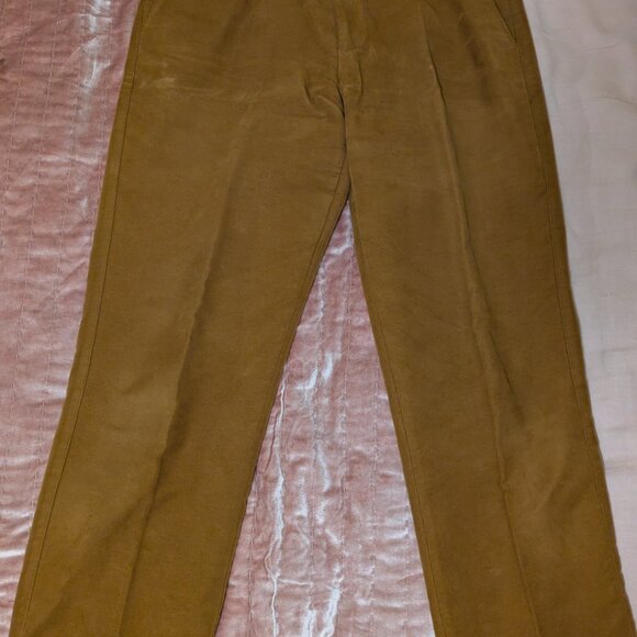 J.Crew Moleskin Pants Tobacco Brown Trouser Cuffed Hem 32x30 - Picture 2 of 4